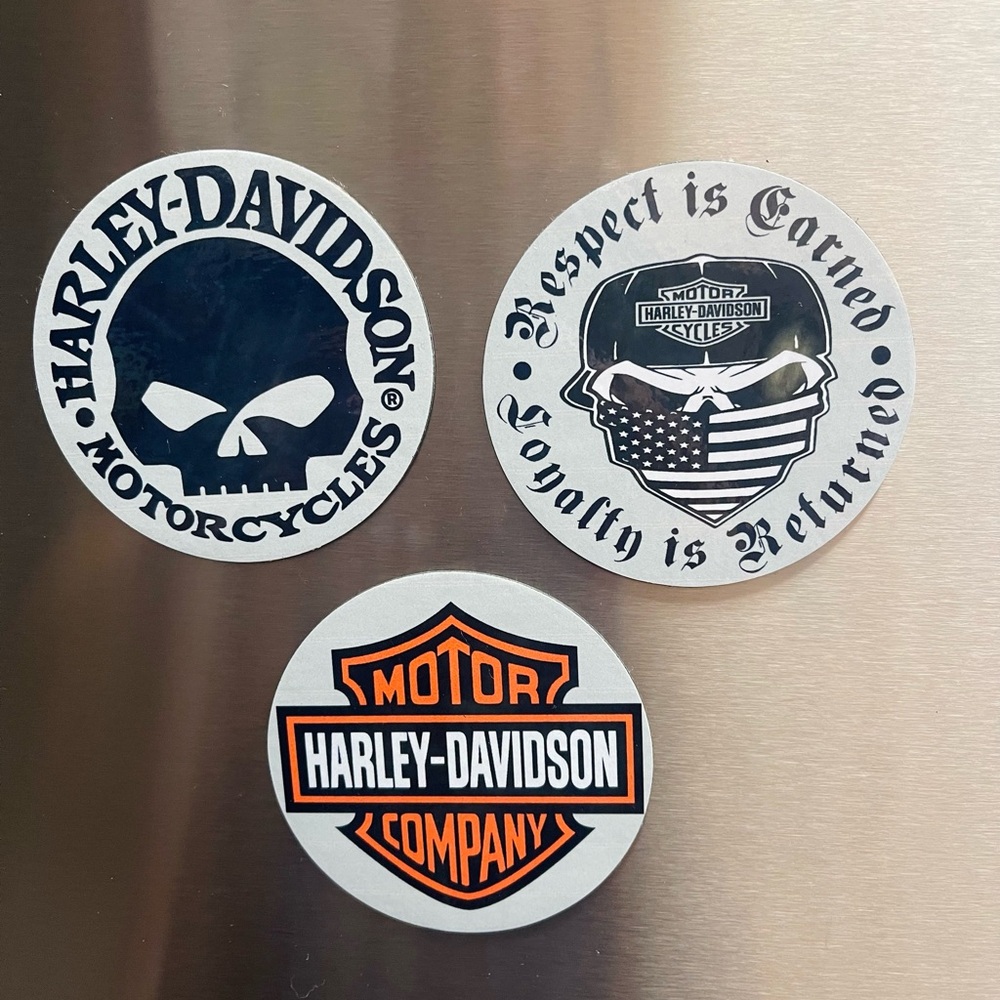 Harley-Davidson style Motorcycle Magnet Set/3